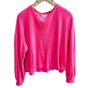 Evereve x Sundry SM Pink Sherpa Hoodie